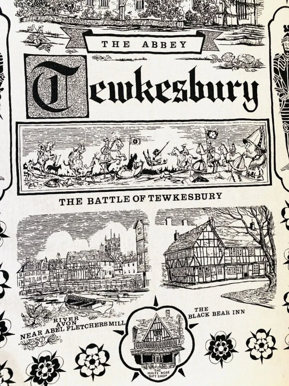 The Abbey & Battle Of Tewksbury Tea Towel